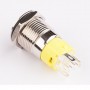 Кнопка металева КНМ-19-FJ-E-Z 220V 1NO1NC плоска з фіксацією, блакитний TAKEL