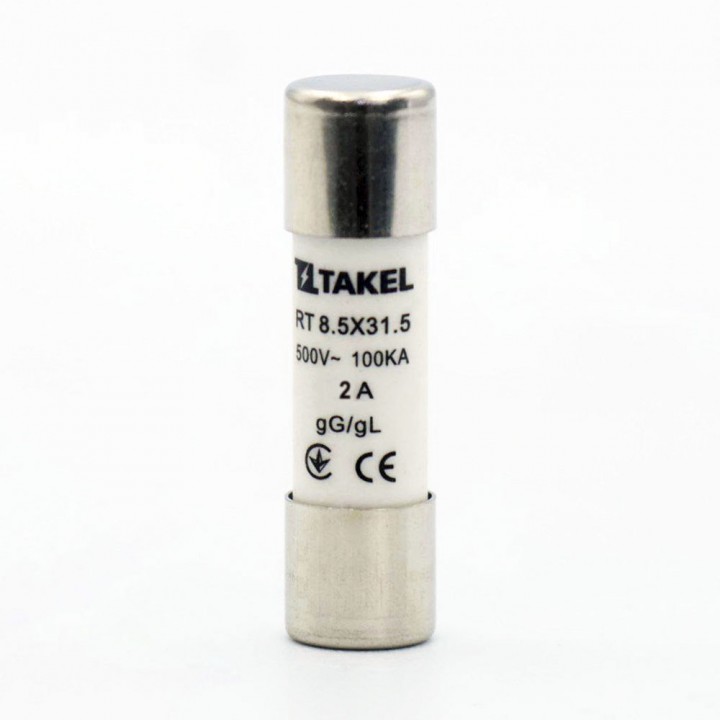 Плавка вставка запобіжника RT 8.5х31.5 2А TAKEL 