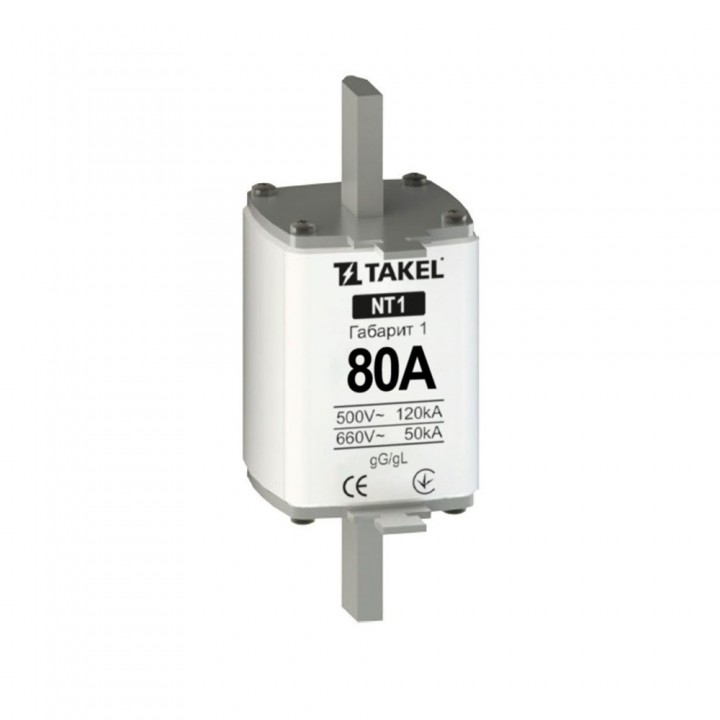 Плавка вставка запобіжника NT1 80А TAKEL 