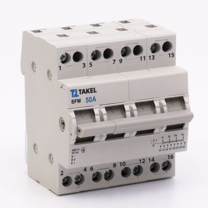 Перемикач навантаження трипозиційний SFM 4P 50A TAKEL
