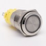 Кнопка металева КНМ-UL-16-FJ-E 9-24V 1NO1NC плоска 5A, блакитний TAKEL