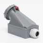 Розетка стаціонарна зовнішня 1342 63А 380В 3Р+Е IP67 Argent TAKEL