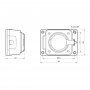 Розетка каучукова стаціонарна 1KMP 2Р+РЕ 16А IP44 чорна