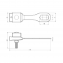Затиcкач анкерний натяжний KW160 (2×16-35мм2) TAKEL