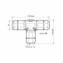 Конектор Т-подібний TK20 3pin IP68 TAKEL