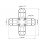 Конектор X-подібний XK20 3pin IP68 TAKEL