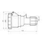 Розетка переносна 2142 16А 380В 3Р+Е IP67 Argent TAKEL